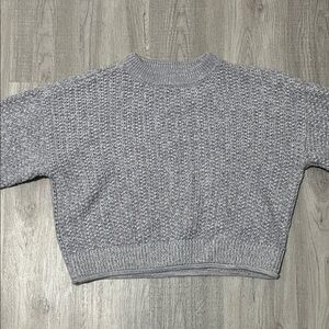 Universal Thread Light Blue/Grey Women's Knitted Long Sleve Crew Neck Sweater